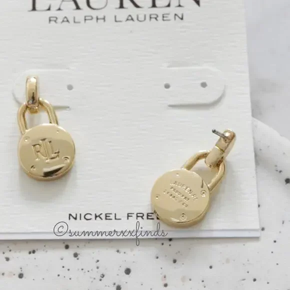 Lauren Ralph Lauren Padlock Drop Earrings - Picture 3 of 5